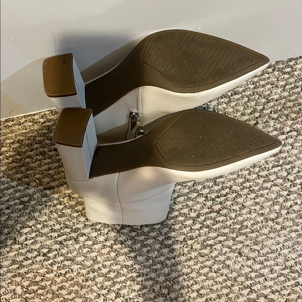 Marc Fisher White Heeled Boots - Picture 2 of 5
